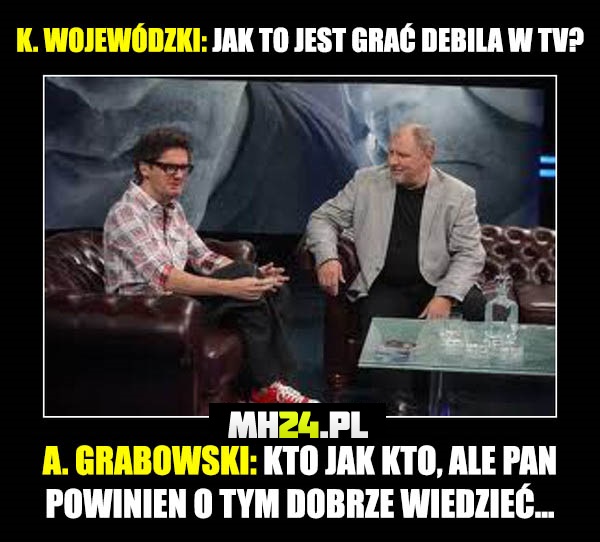 Jak to jest grać debila w tv Grabowski vs Wojewódzki
