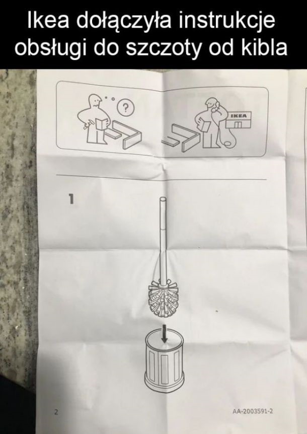 Ikea dołączyła instrukcję obsługi szczotki od kibla