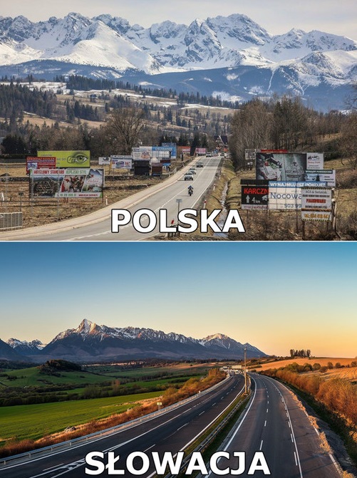 Różnica między polskimi i słowackimi górami